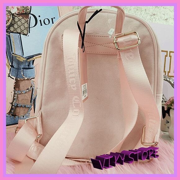 NWT ๐ Juicy Couture Velvet Backpack Rhinestones Glamorous &โChic #7086 ๐ - Picture 6 of 14